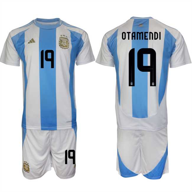 Men's Argentina #19 Nicolas Otamendi White Blue 2024-25 Home Soccer Jersey Suit,We sell and wholesale Men's Argentina #19 Nicolas Otamendi White Blue 2024-25 Home Soccer Jersey Suit on line form chian!